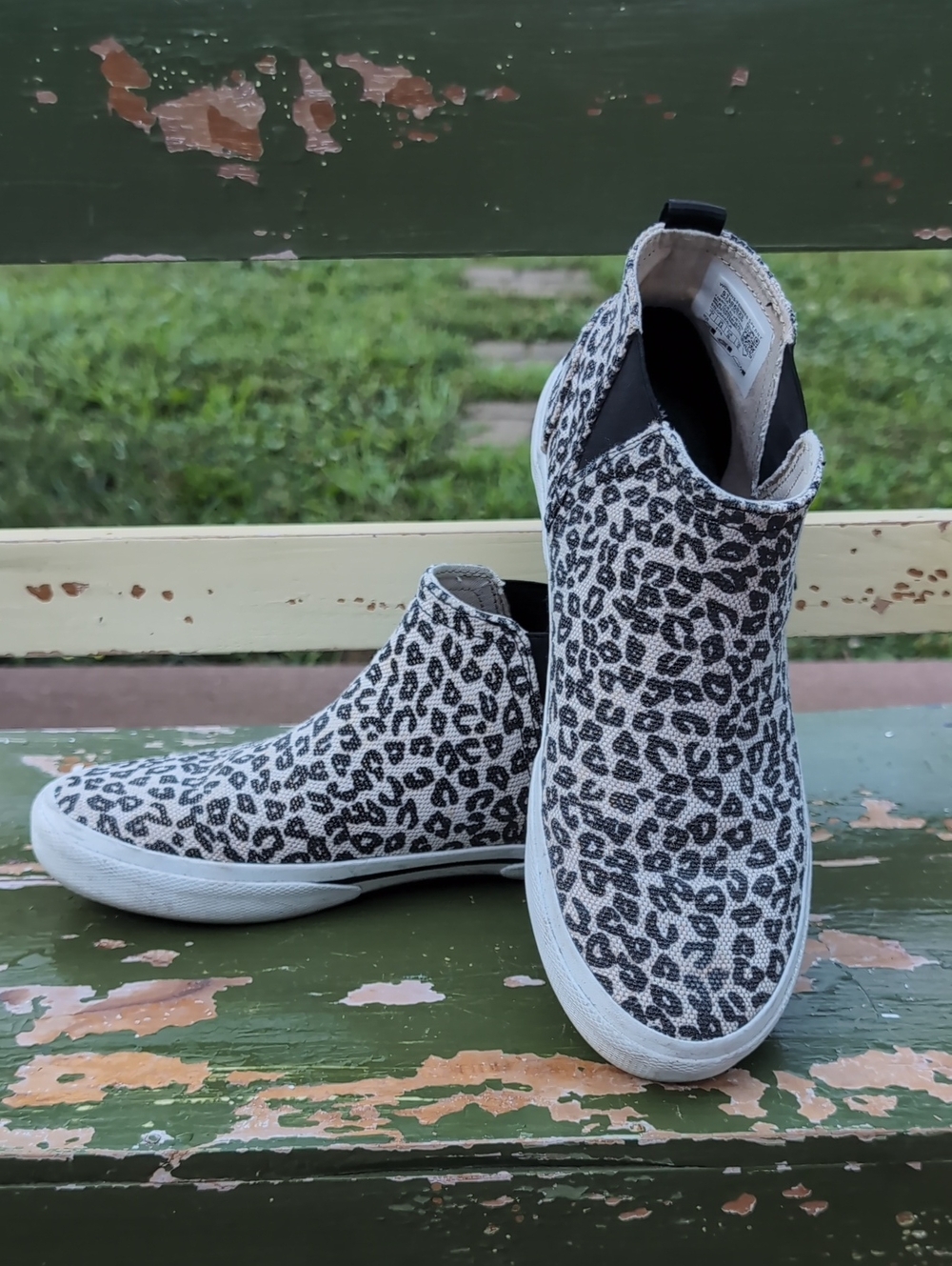 Sperry Pier.Wave Cheetah Print Ankle High Pull On Sneaker Size 8